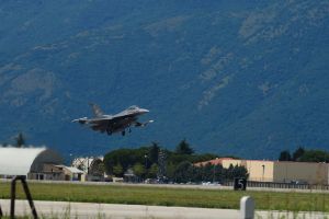 First flight for new F-16 paint job at Aviano