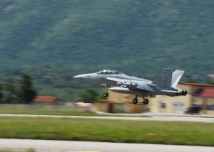 Jet takes off at Aviano Jet takes off at Aviano